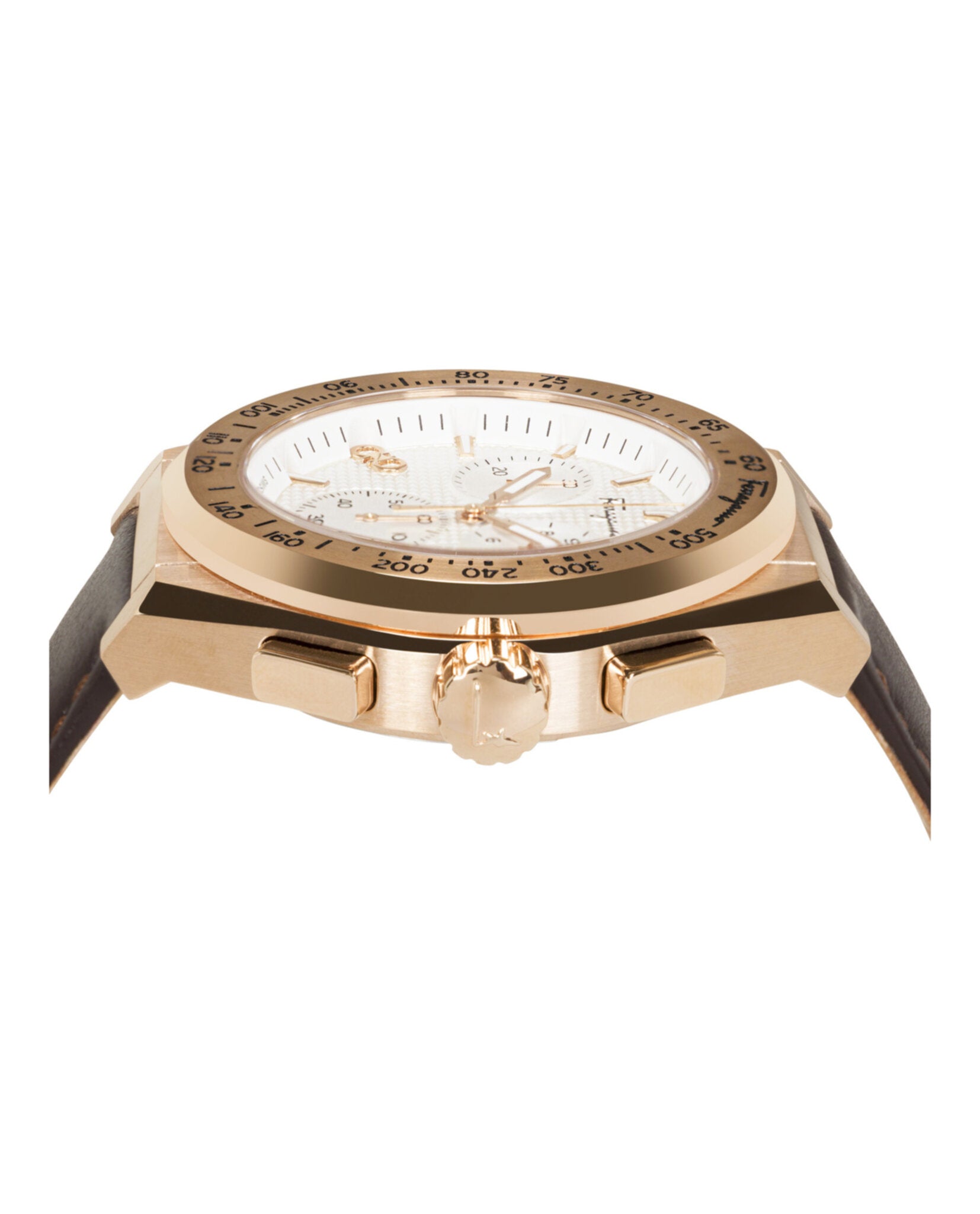 Ferragamo Chrono Sport Leather Watch