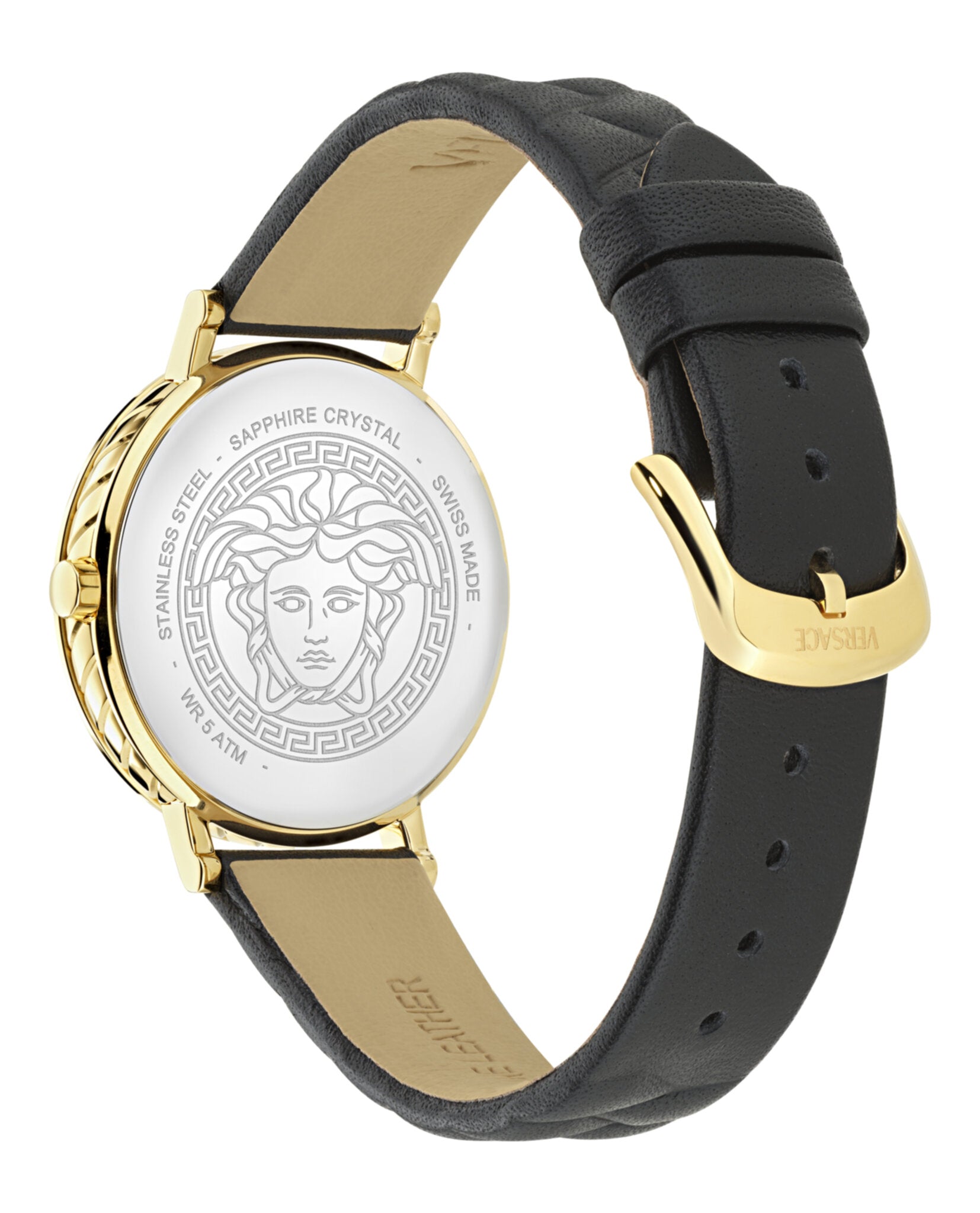 Versace Delphinus Leather Watch