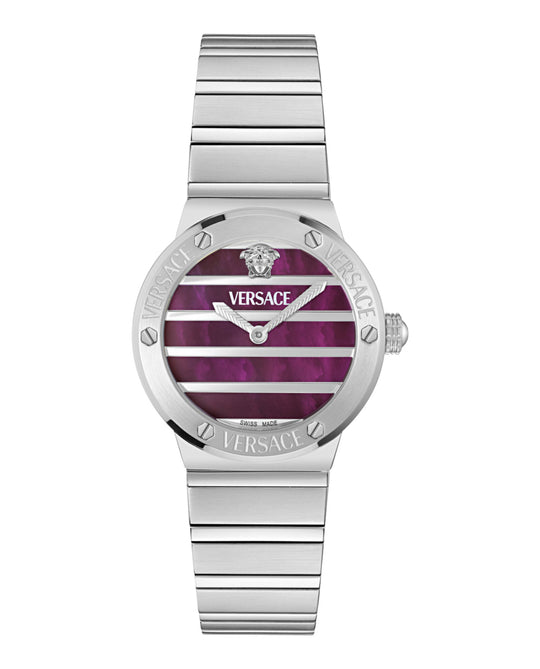 Greca Logo Pearl Bracelet Watch