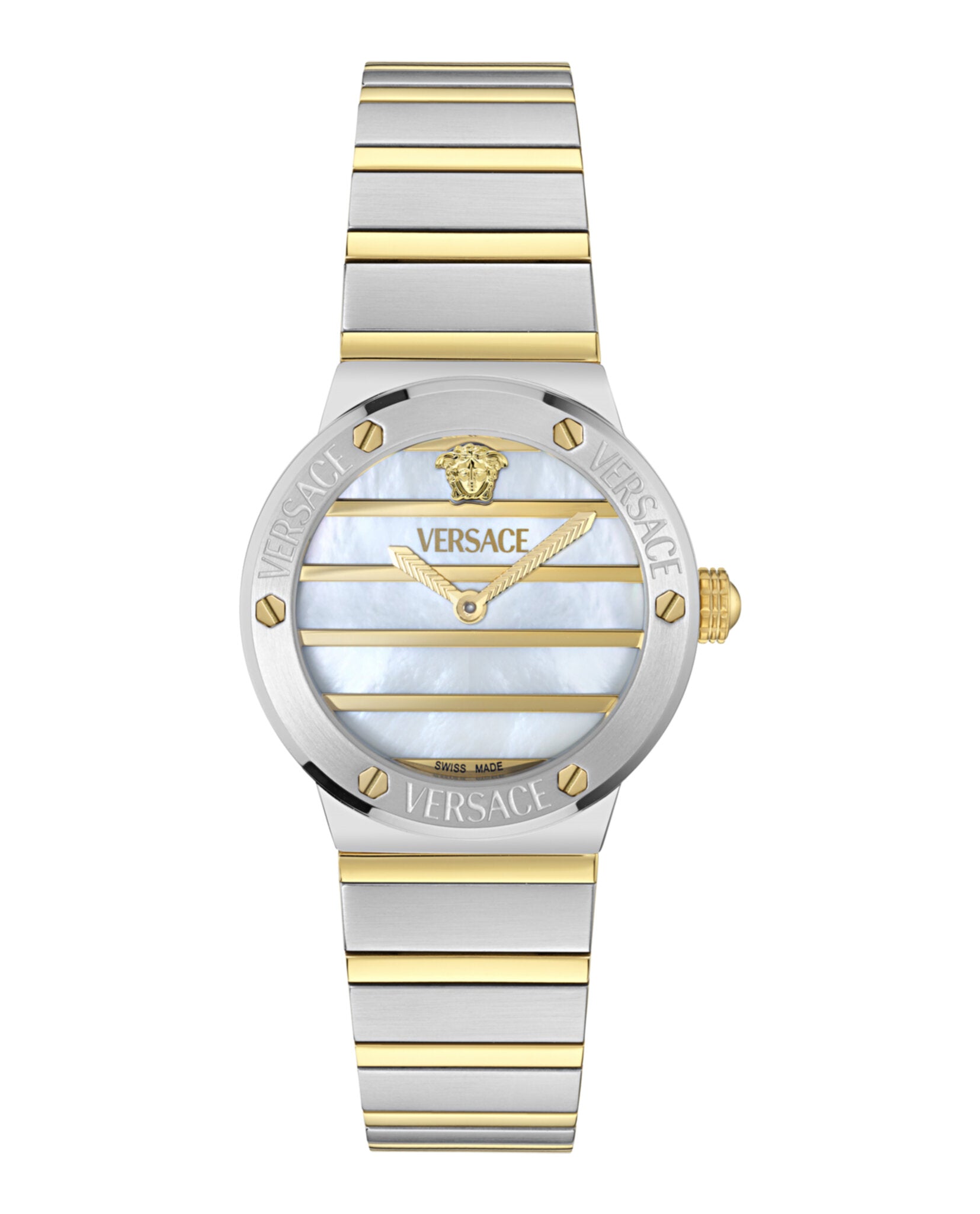 Greca Logo Pearl Bracelet Watch