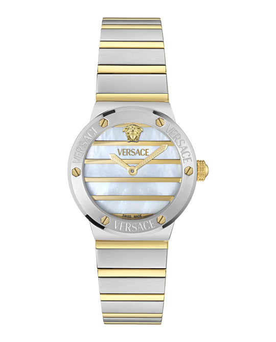 Greca Logo Pearl Bracelet Watch