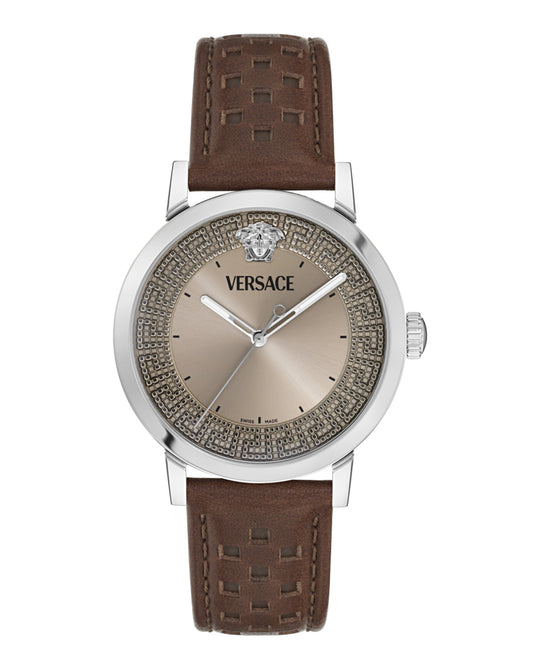 Versace Albireo Leather Watch