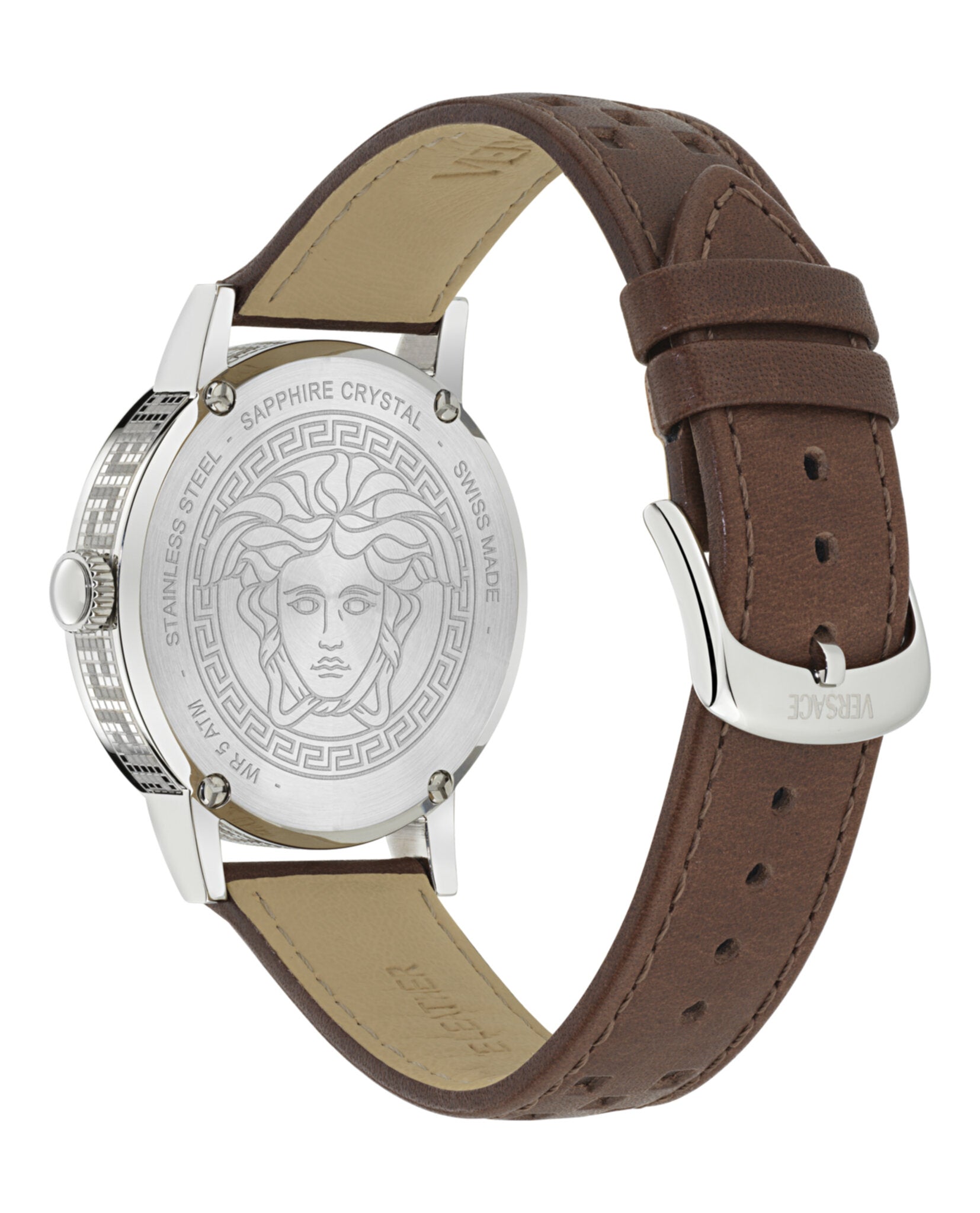 Versace Albireo Leather Watch