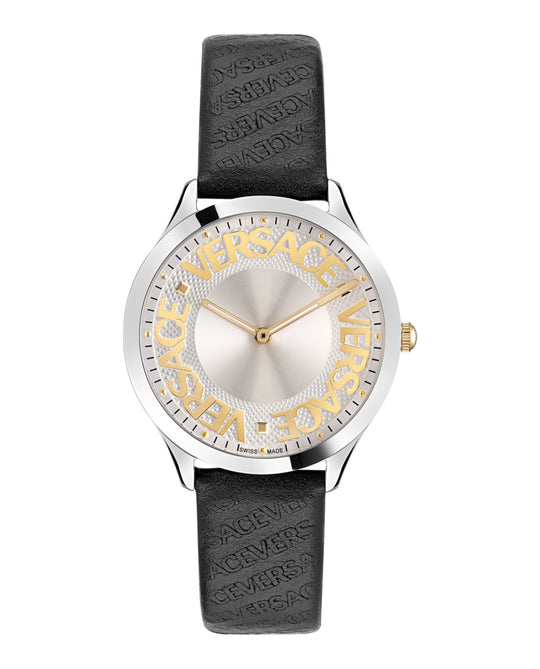 Logo Halo Leather Watch