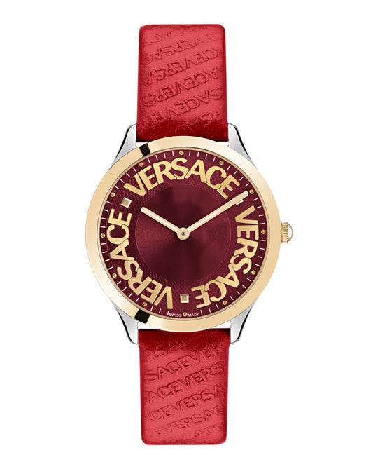 Logo Halo Leather Watch
