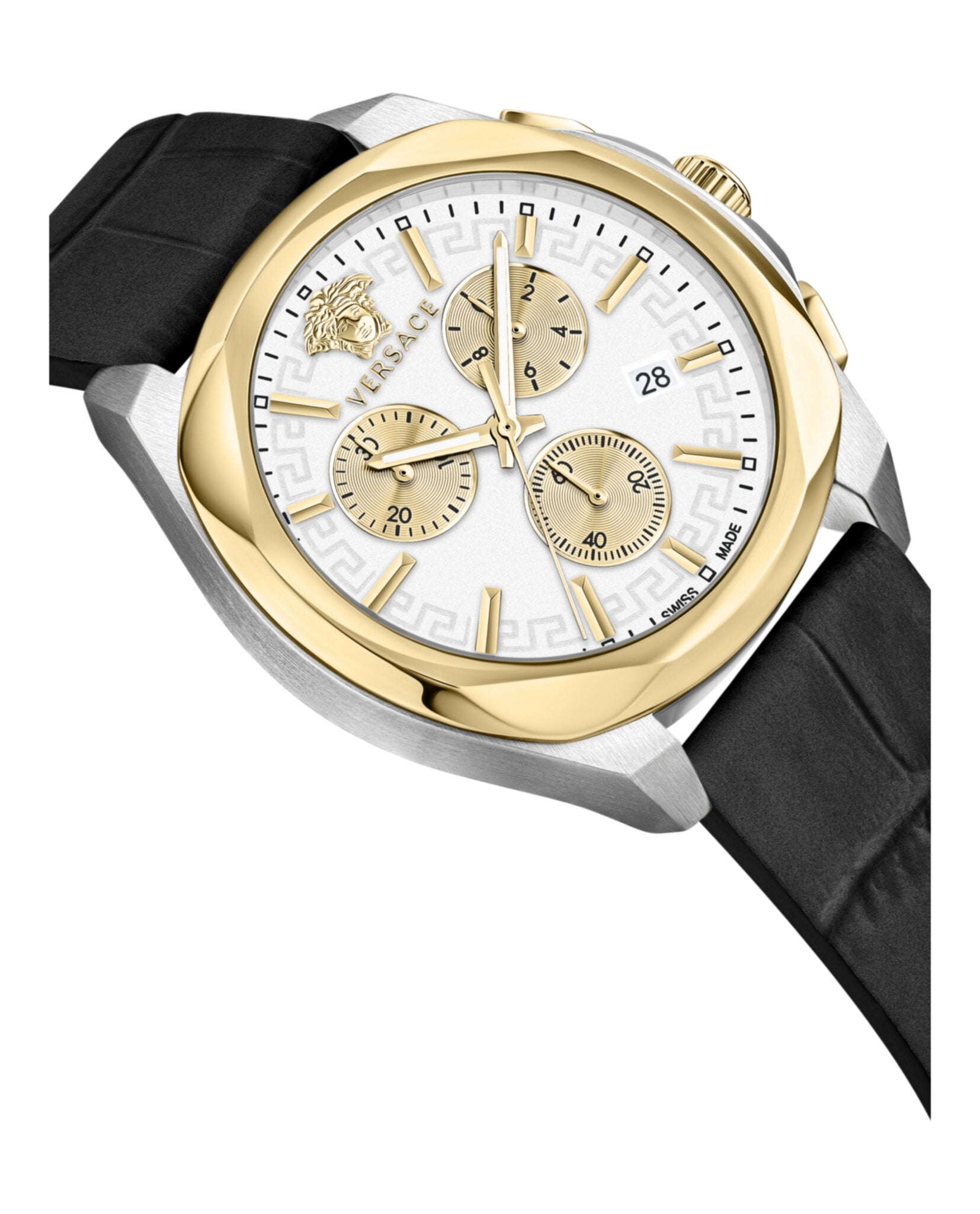 Medusa Chrono Leather Watch