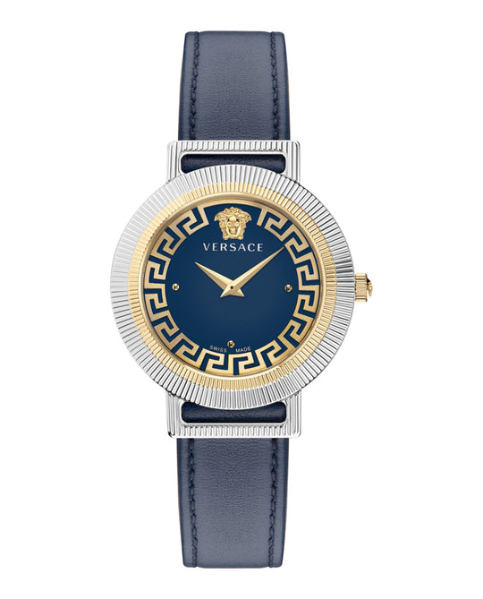 Greca Chic Leather Watch