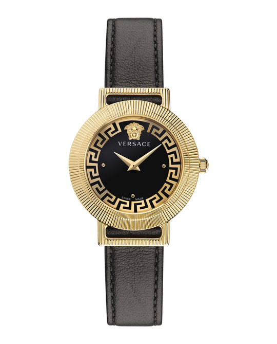 Greca Chic Leather Watch