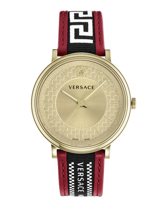 V-Circle Leather Watch
