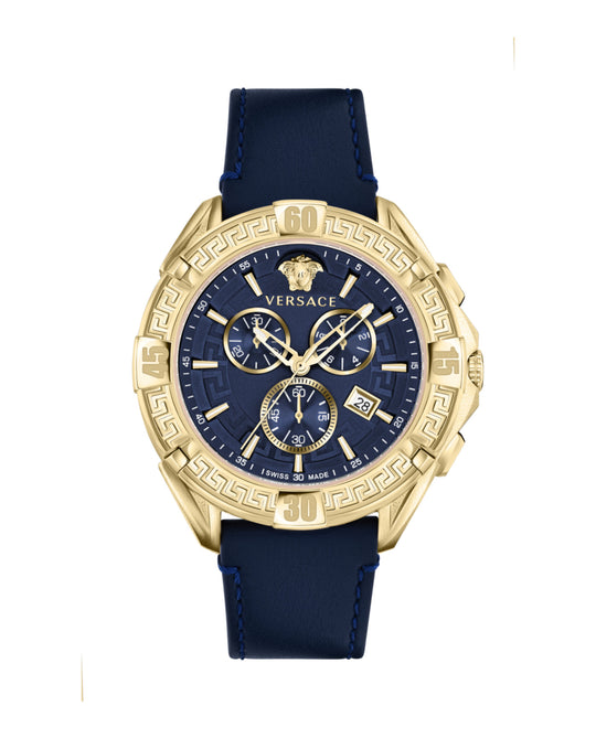 V-Greca Chrono Leather Watch