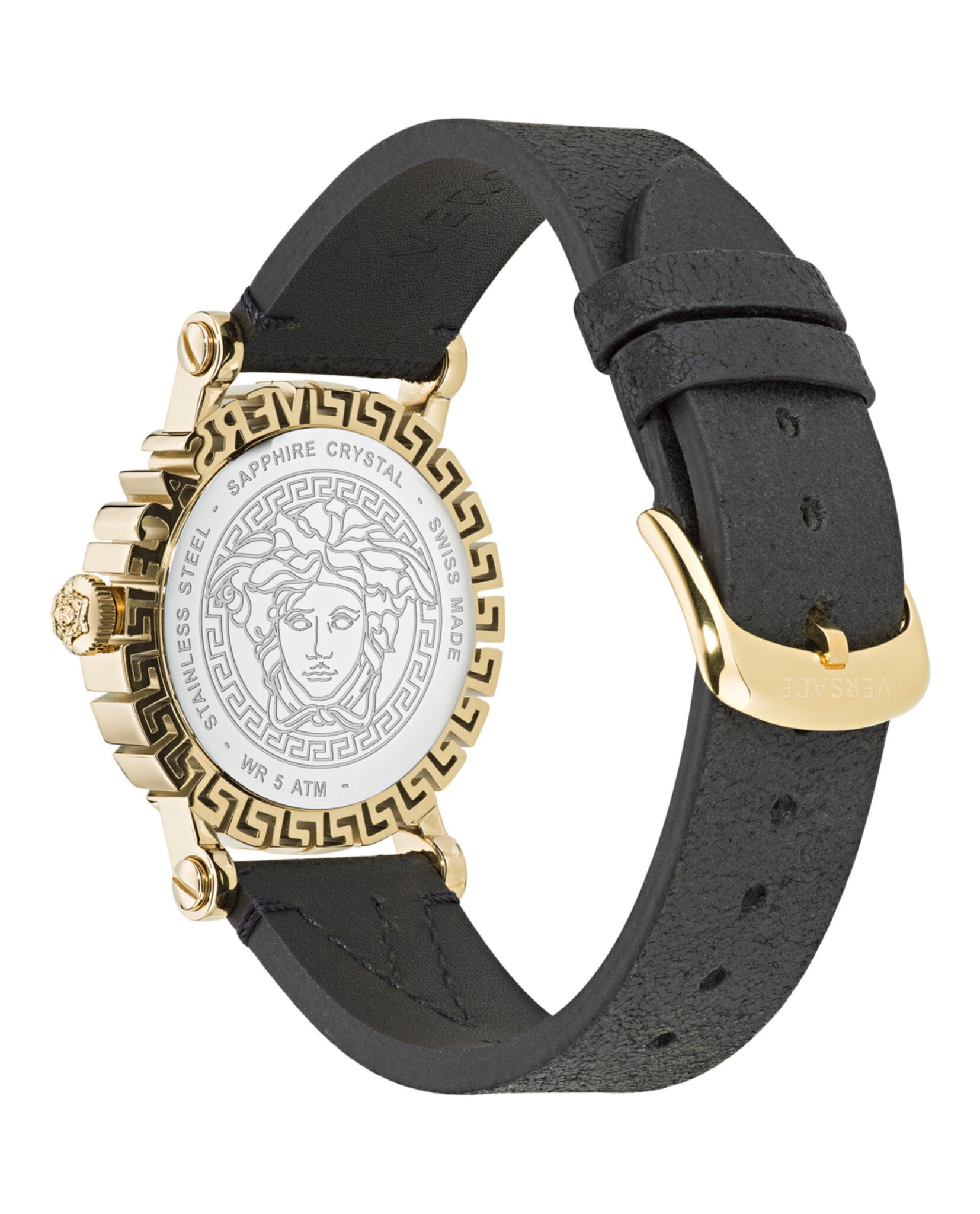 Greca Glam Leather Watch