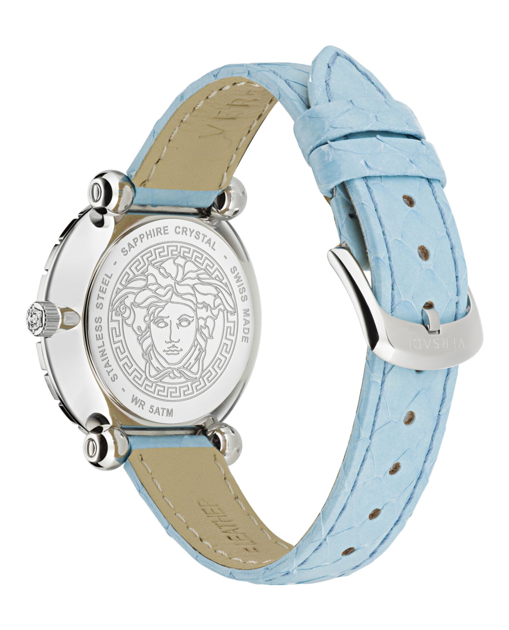 Greca Twist Leather Watch