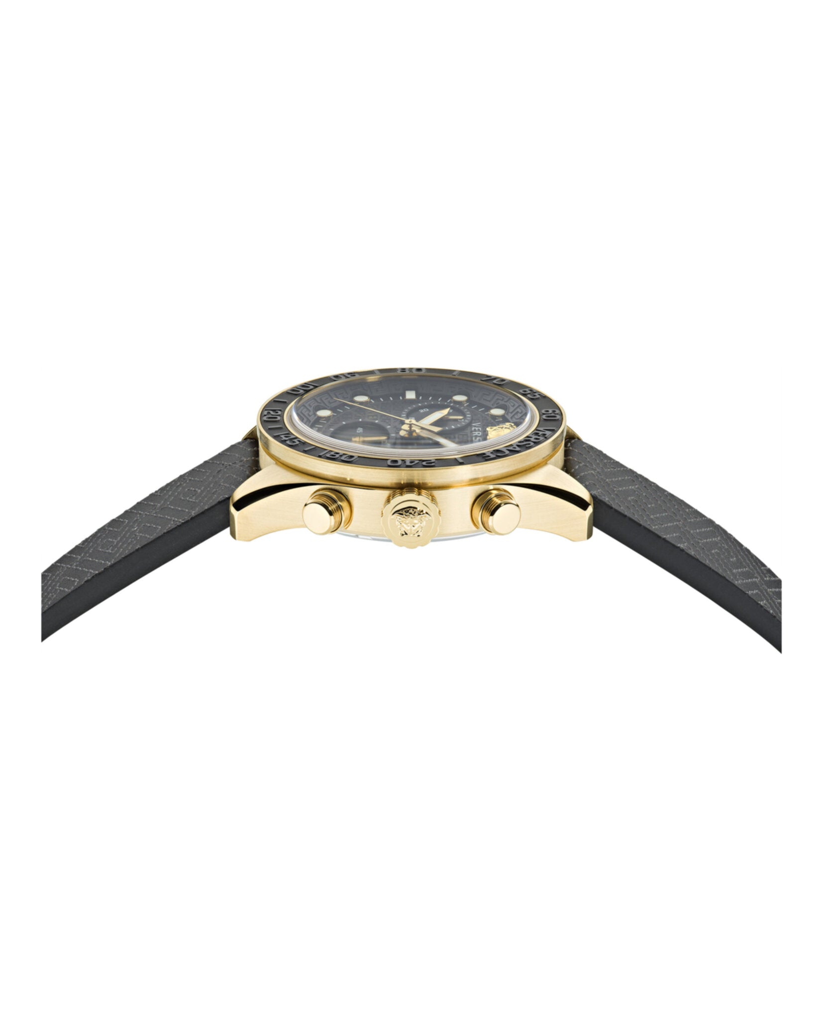 Greca Dome Chrono Leather Watch