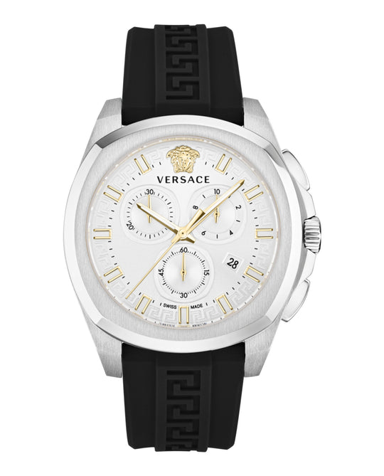 Versace Geo Chrono Strap Watch