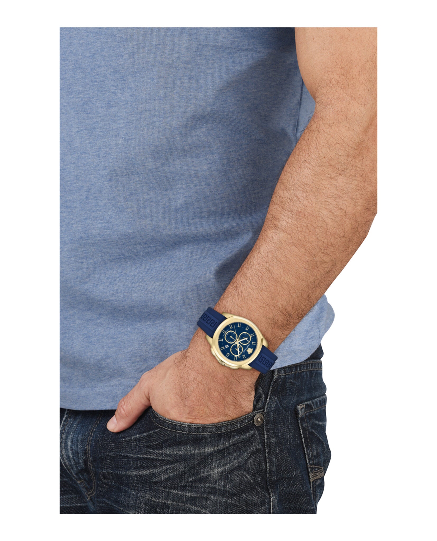 Versace Geo Chrono Silicone Watch