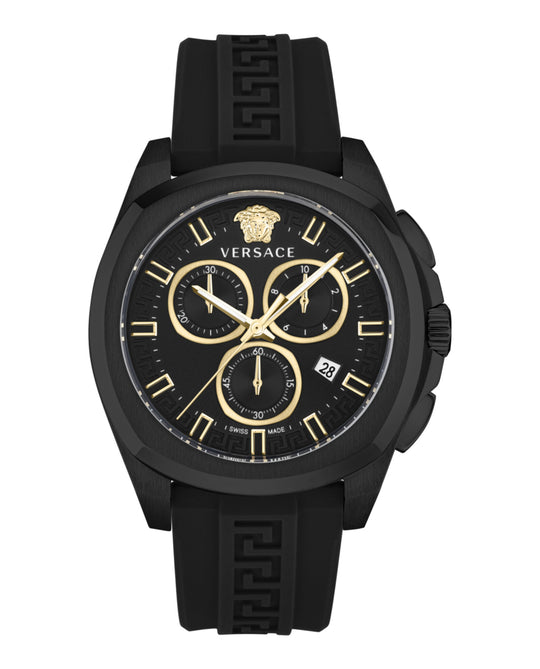 Versace Geo Chrono Silicone Watch