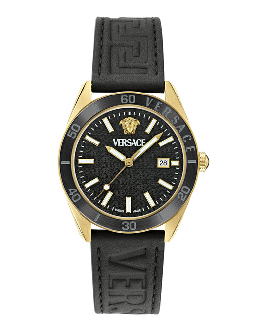 V-Dome Calf Leather Watch