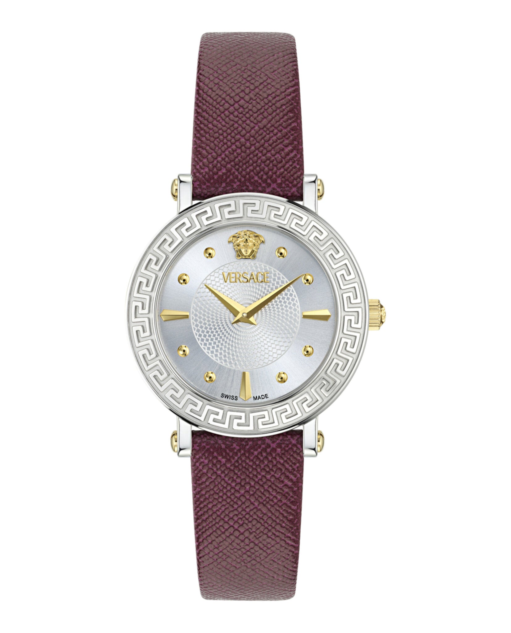 Greca Sphere Leather Watch
