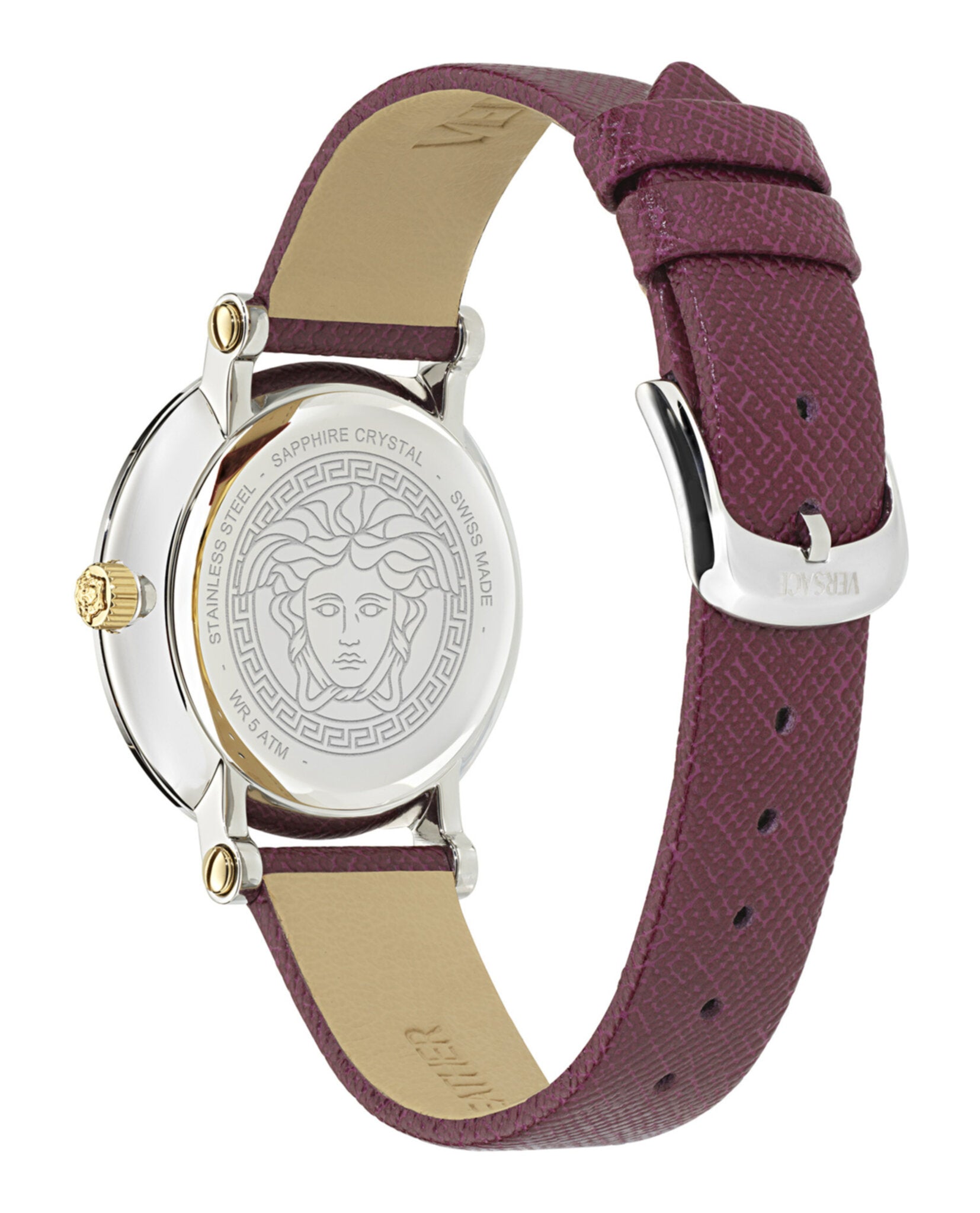Greca Sphere Leather Watch