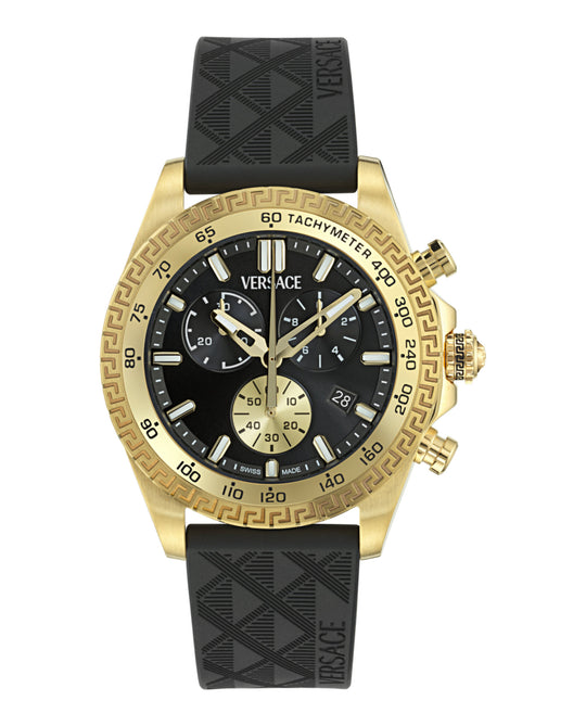 Versace Chrono X Leather Watch