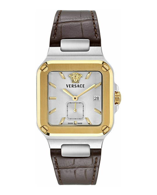 Greca Edge Leather Watch