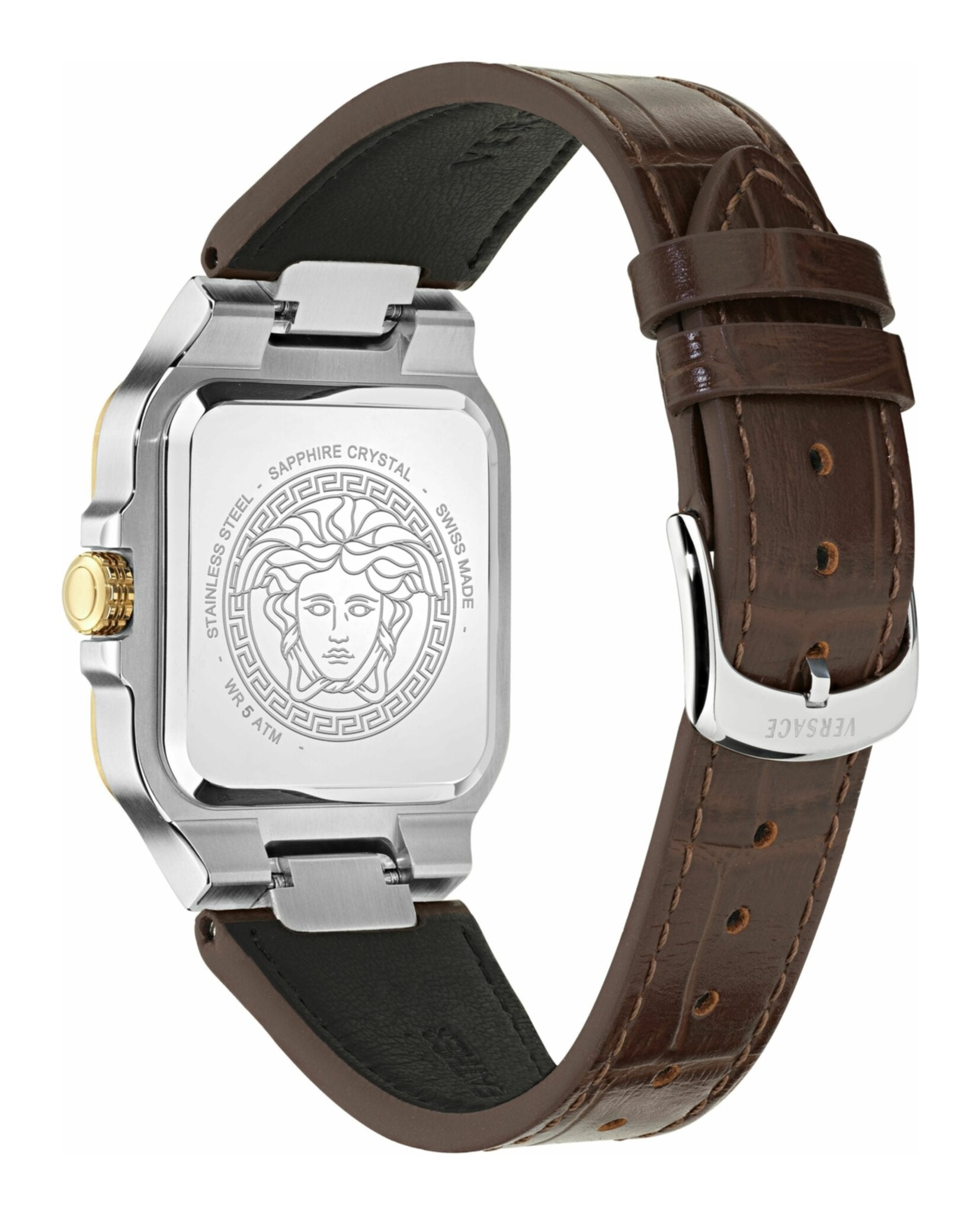 Greca Edge Leather Watch