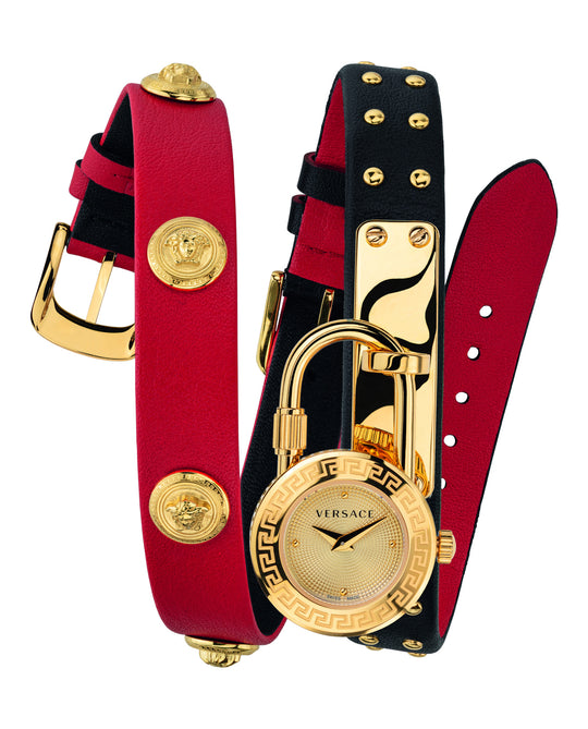Medusa Lock Icon Leather Watch
