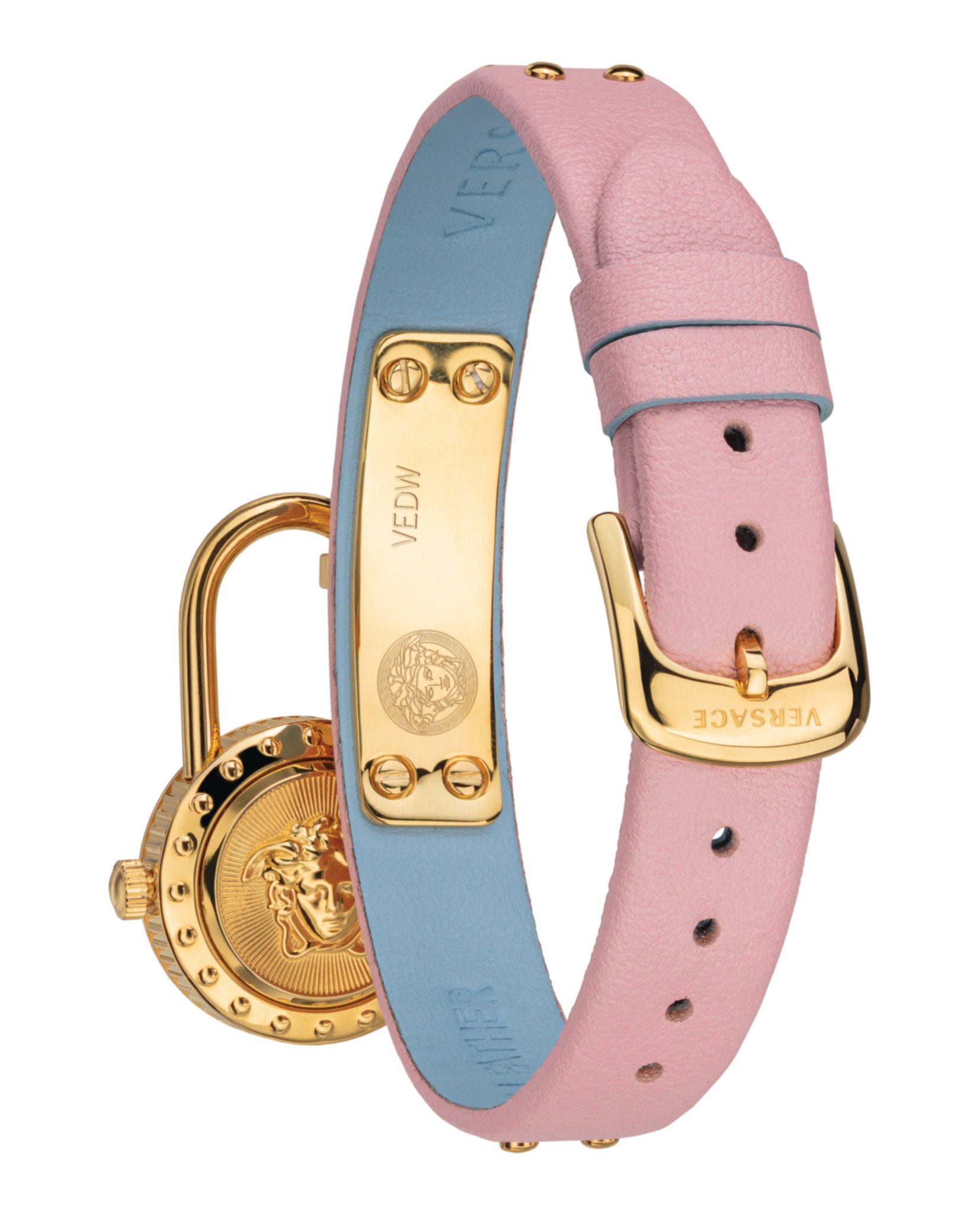 Medusa Lock Icon Leather Watch