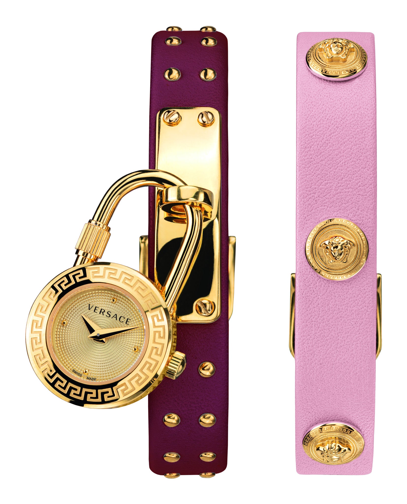 Medusa Lock Icon Leather Watch
