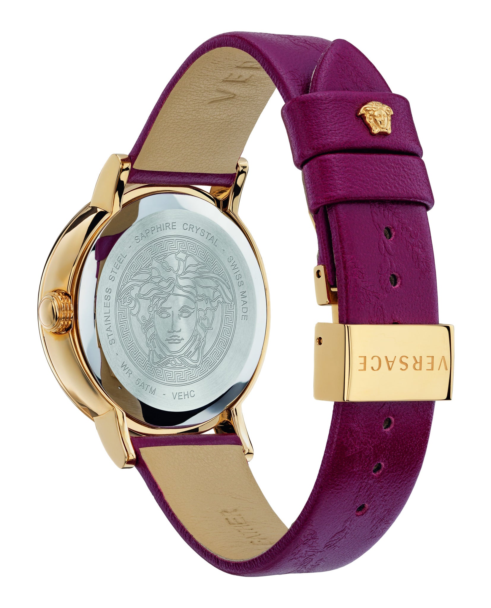 Versace Virtus Leather Watch