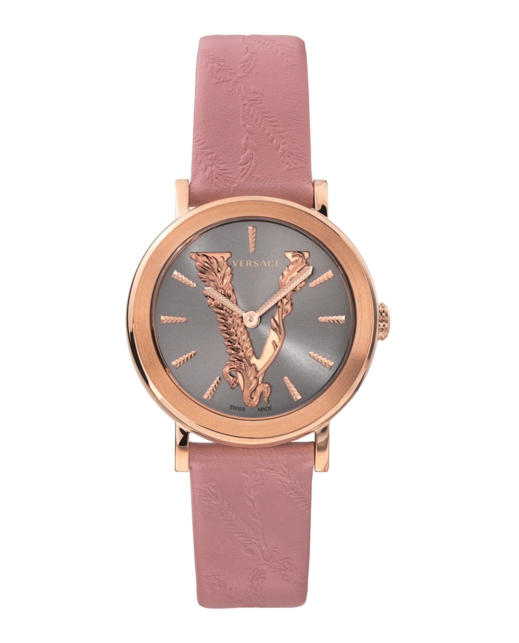 Versace Virtus Leather Watch
