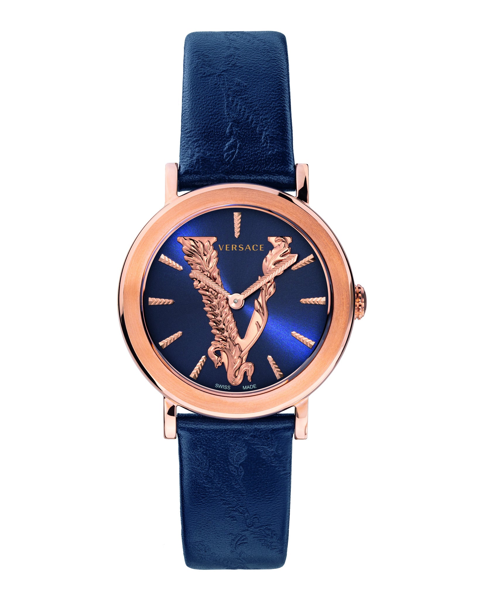 Versace Virtus Leather Watch
