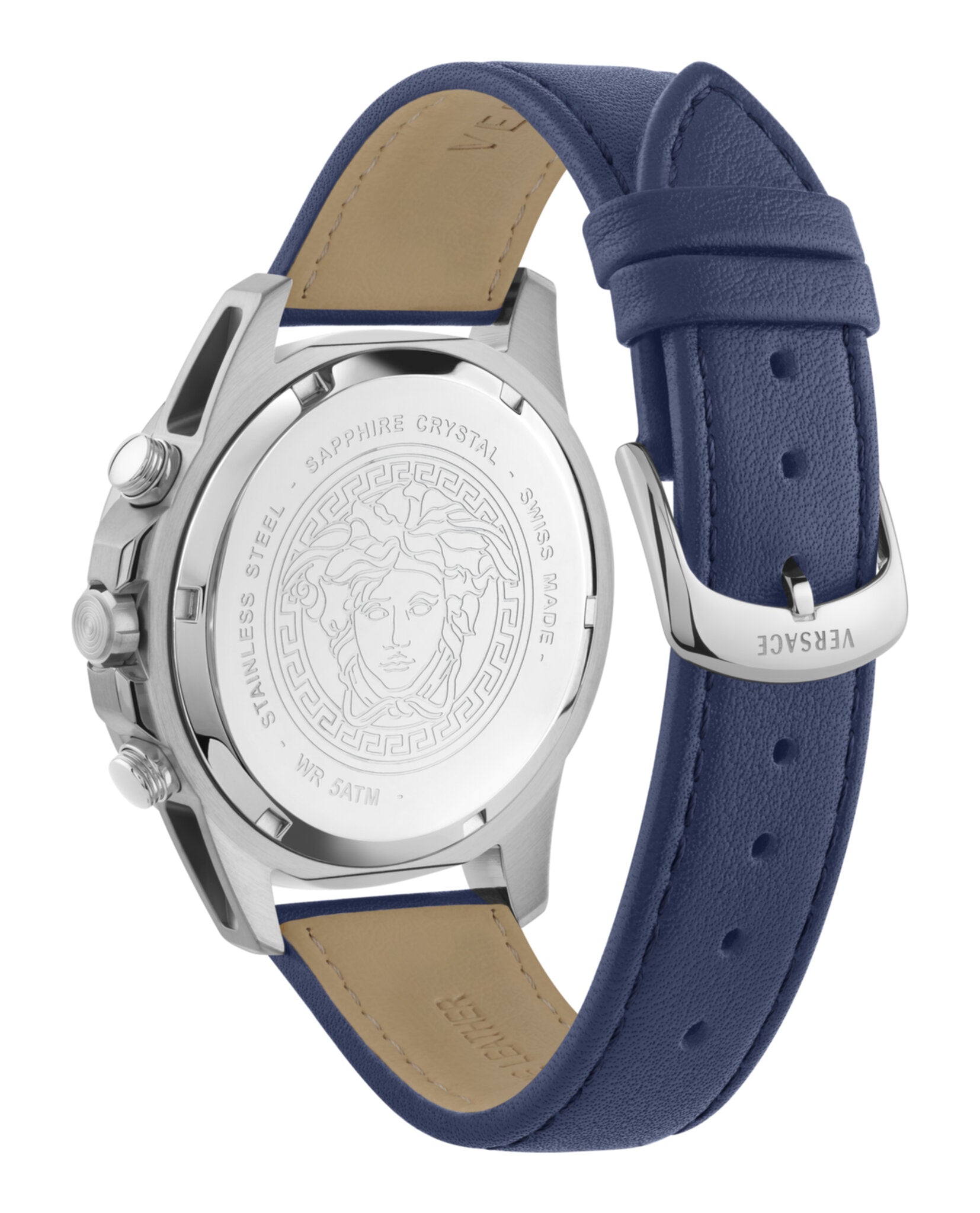 Greca Action Chrono Leather Watch