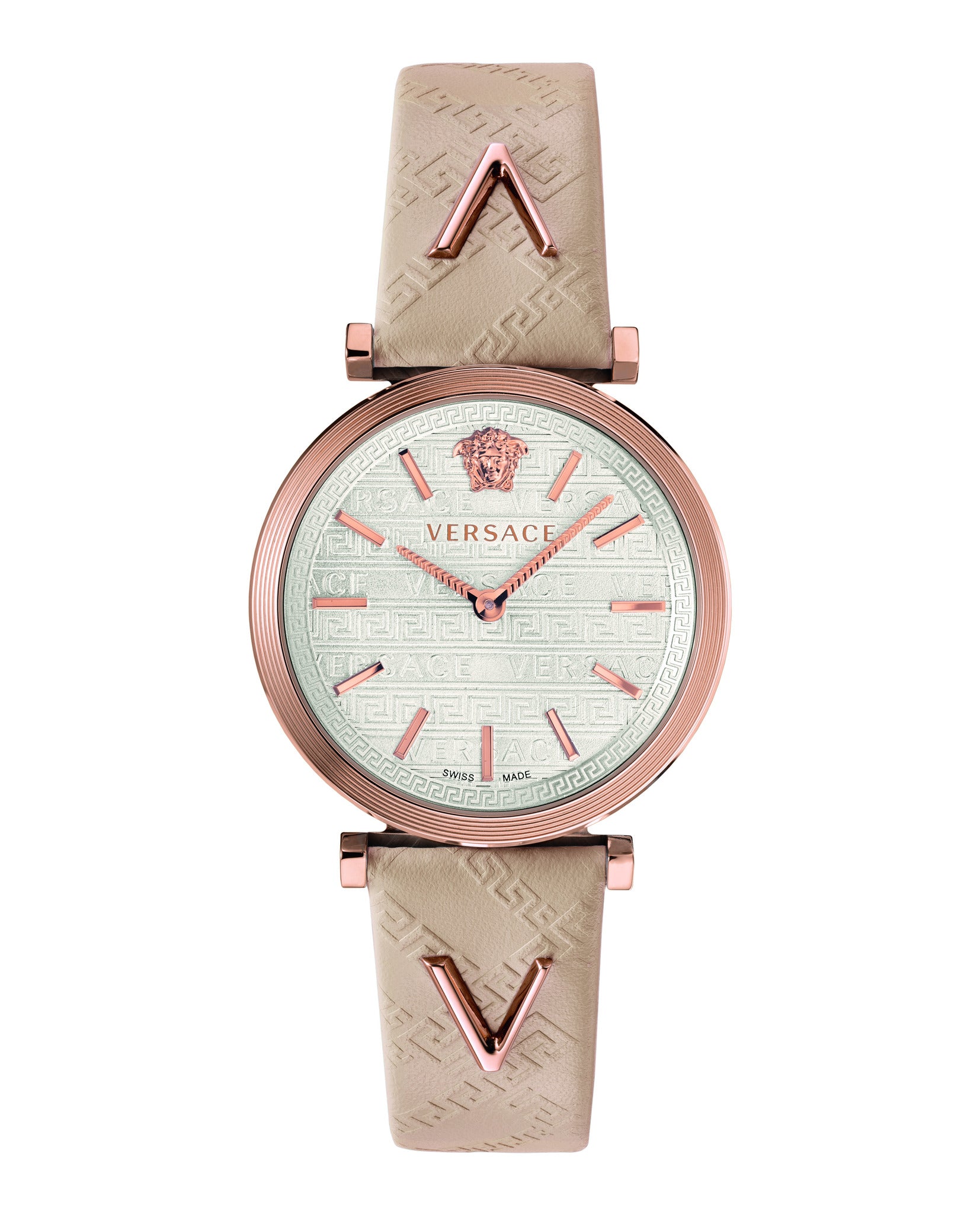 V-Twist Leather Watch