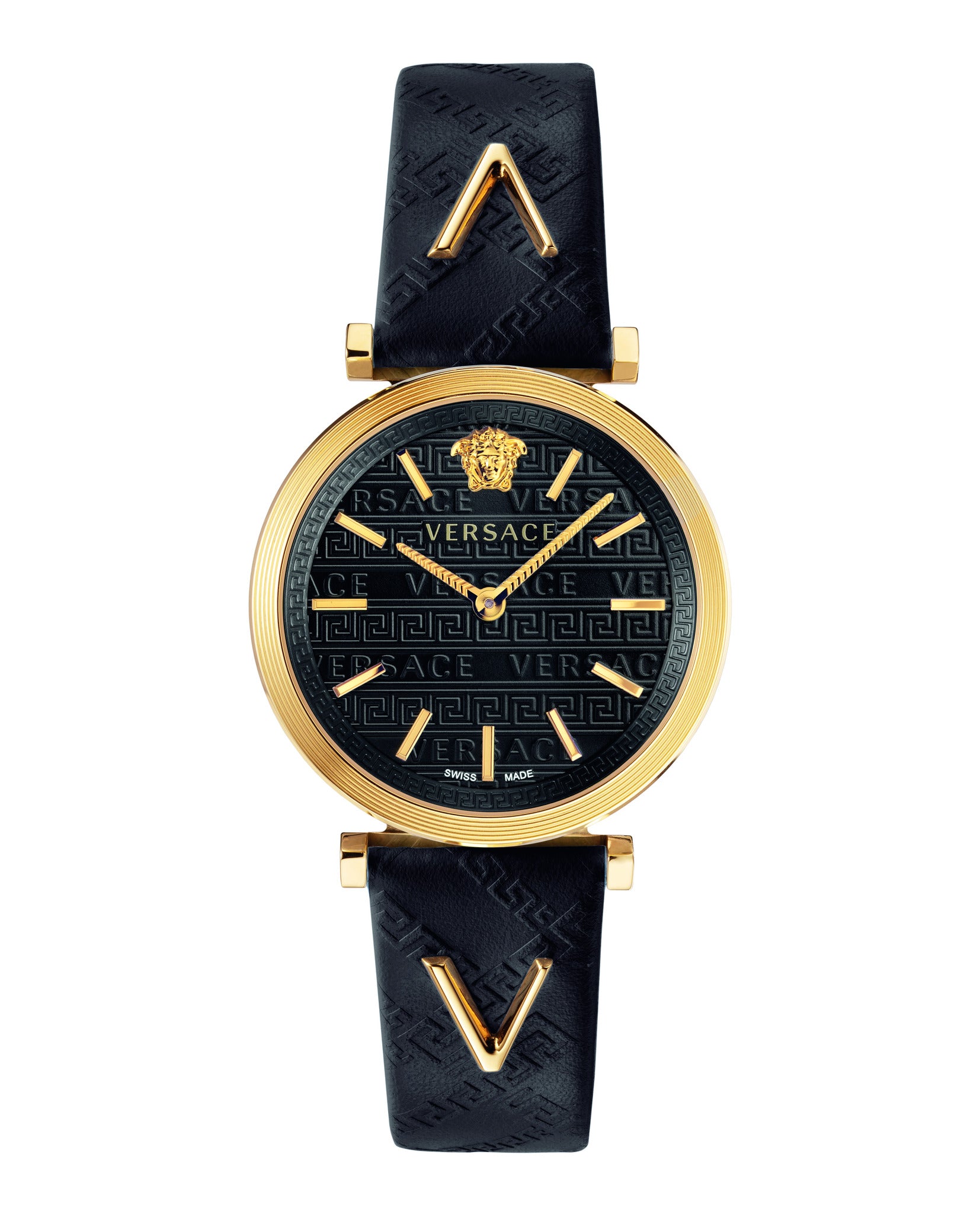 V-Twist Leather Watch
