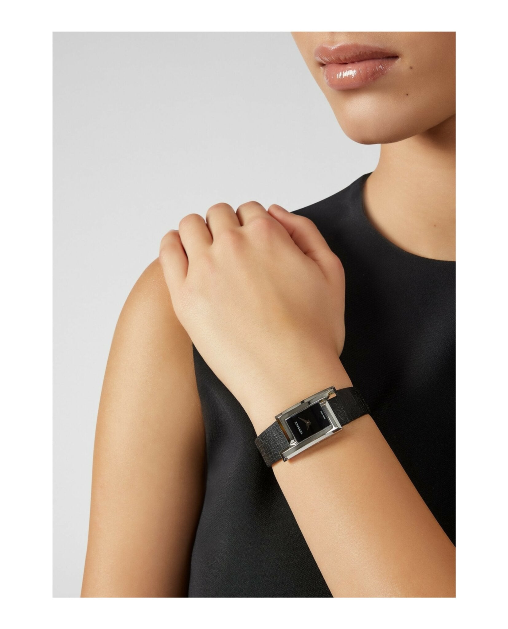 Greca Icon Leather Watch