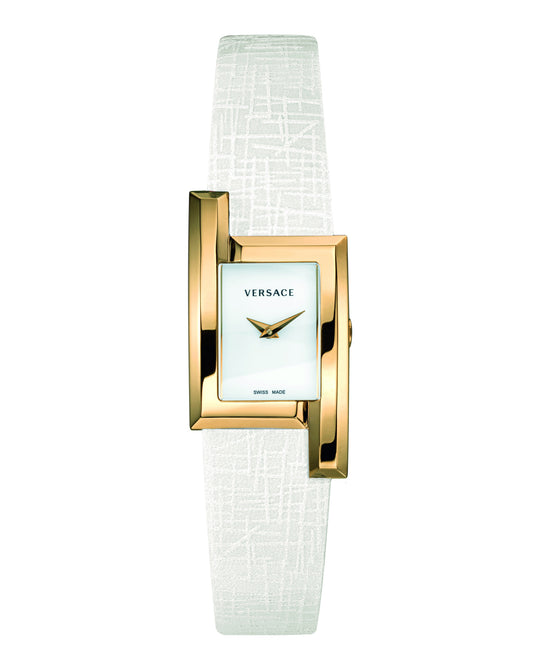 Greca Icon Leather Watch