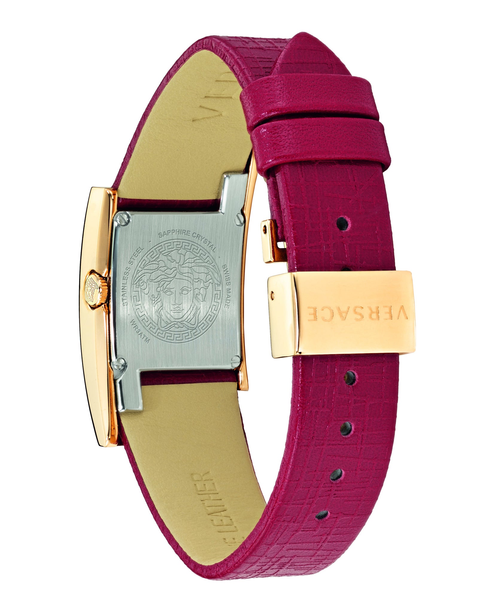 Greca Icon Leather Watch