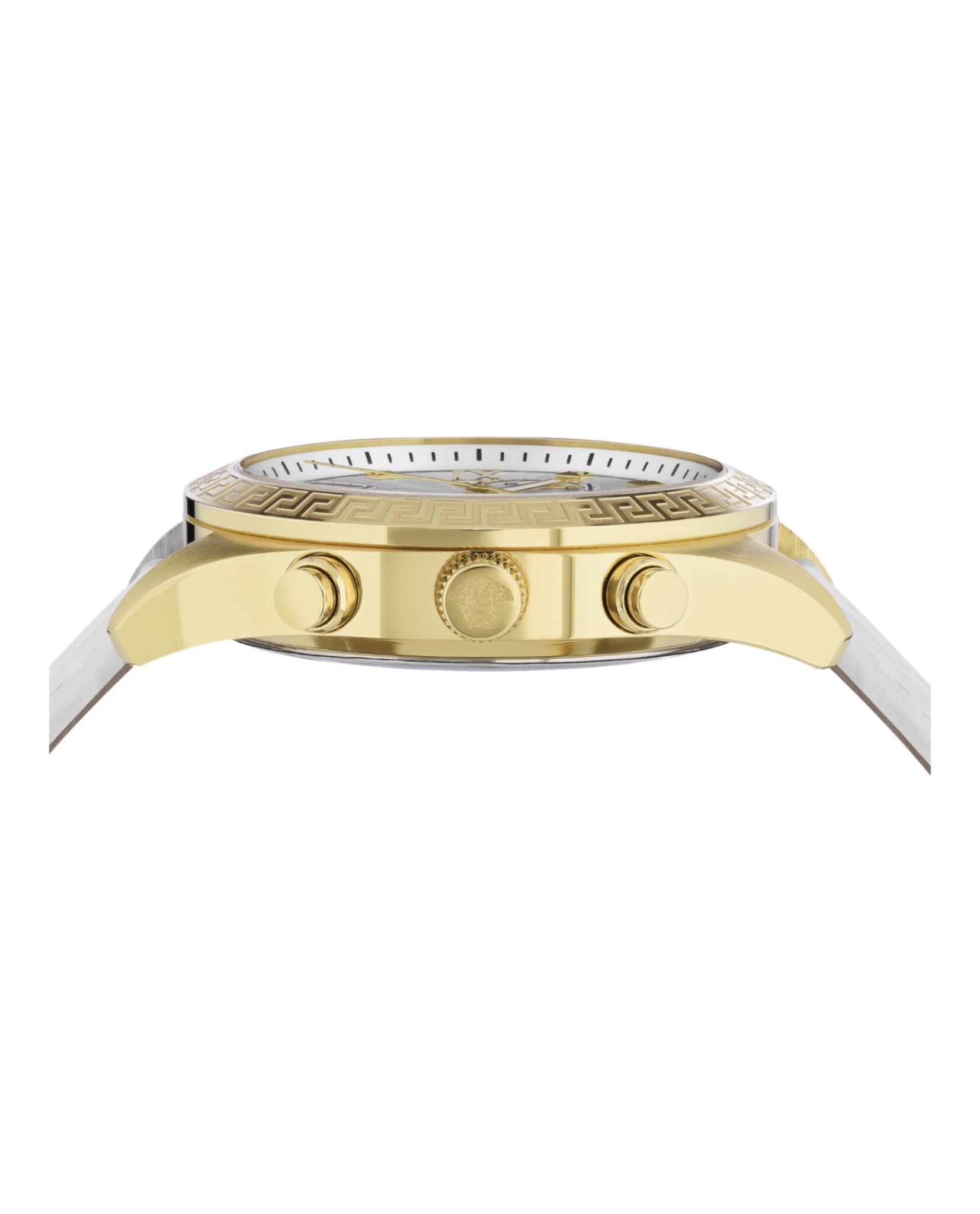 Greca Chrono Leather Watch