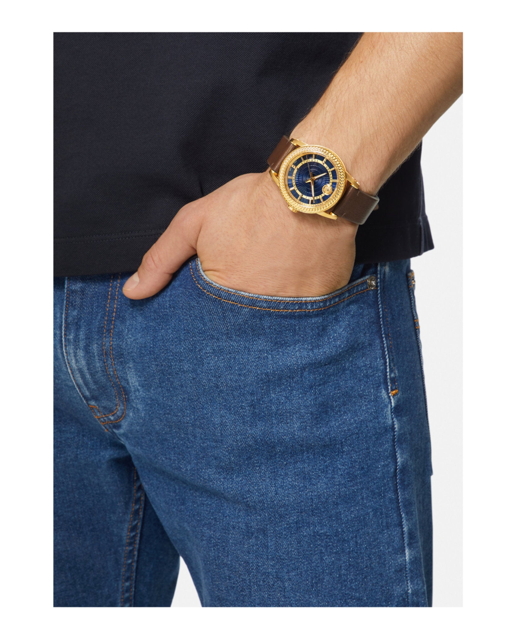 Versace Code Leather  Watch