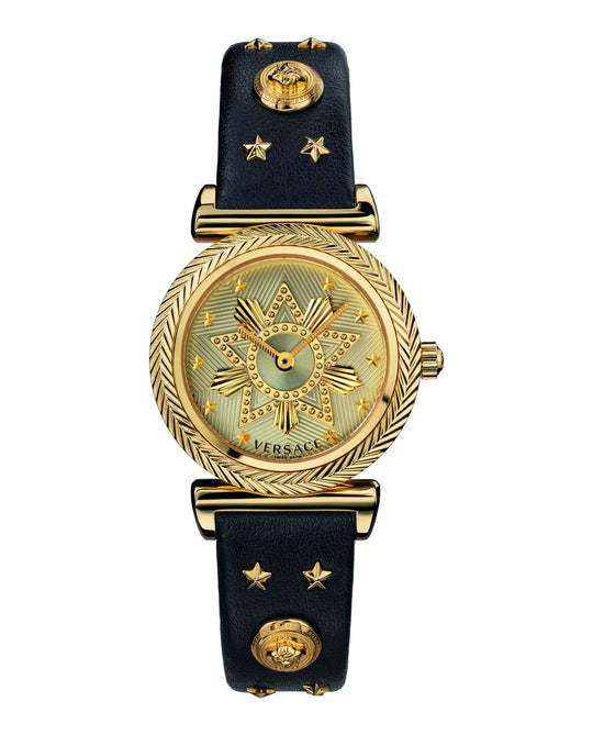 V-Motif Western Leather Watch