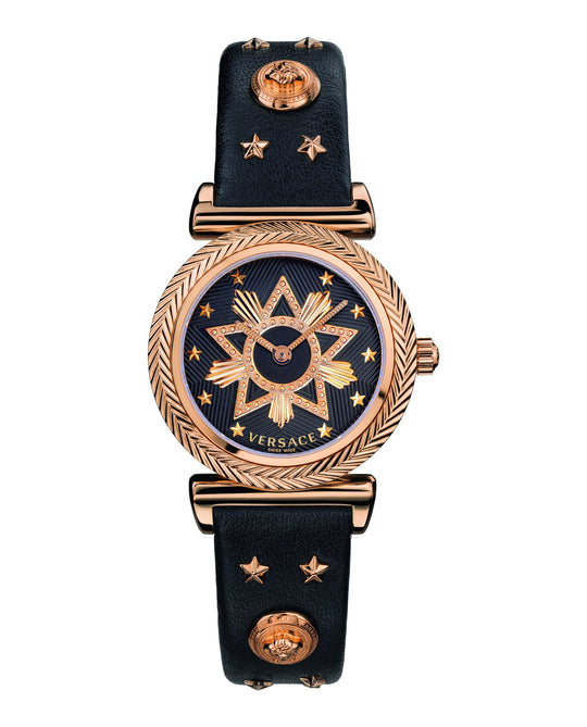 V-Motif Western Leather Watch