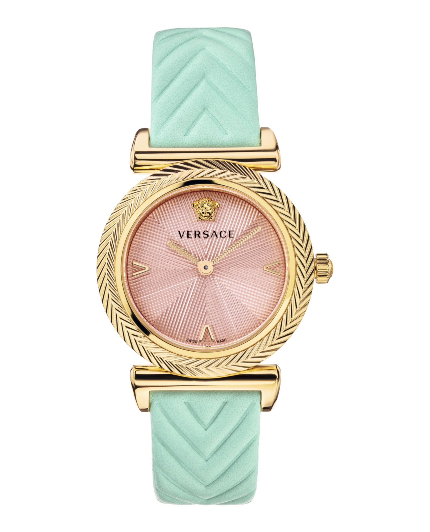 V-Motif Vintage Logo Leather Watch