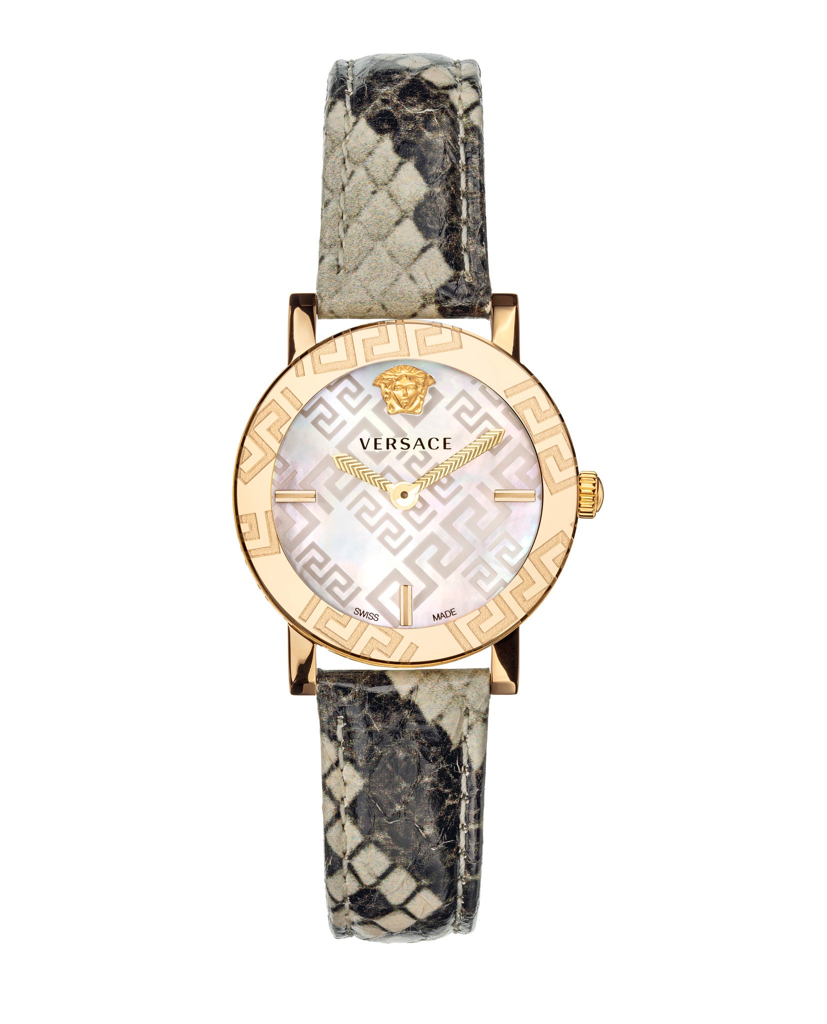 Greca Glass Mother of Pearl Watch