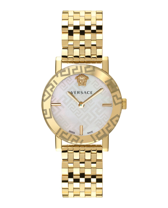 Greca Glass Mother of Pearl Watch