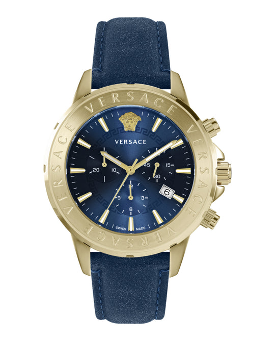 Chrono Signature Leather Watch