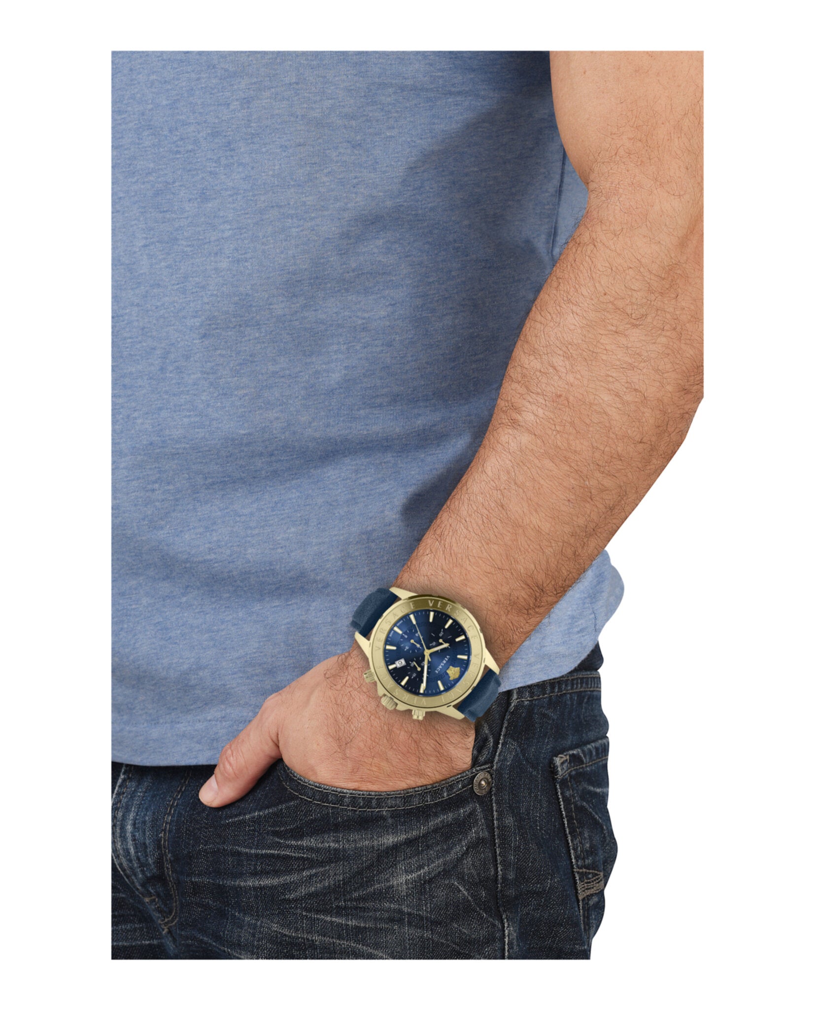 Chrono Signature Leather Watch