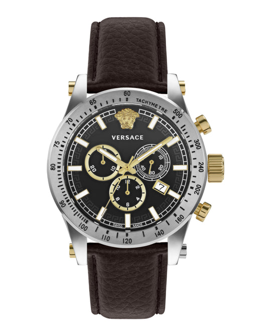 Chrono Sporty Leather Watch