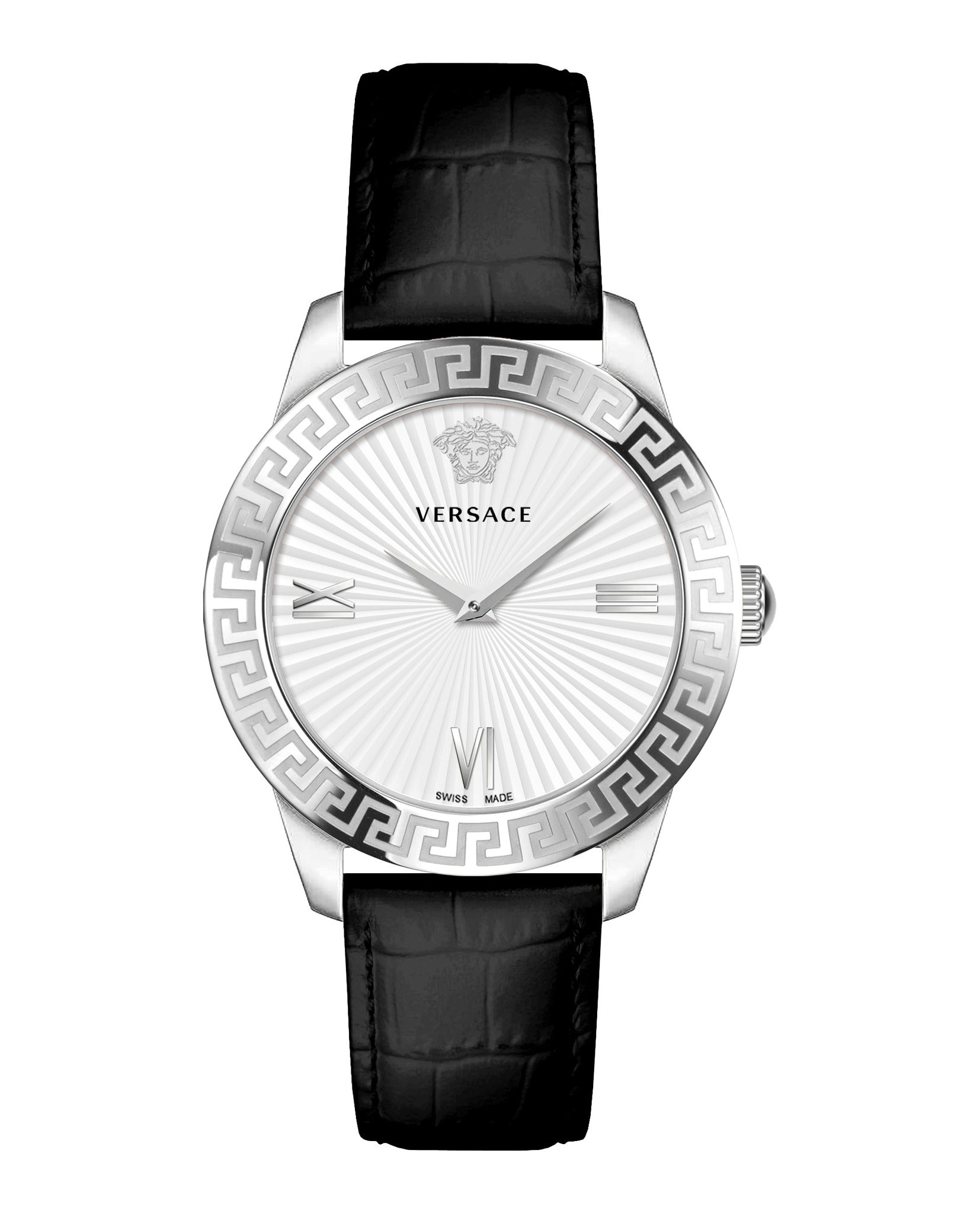 Greca Signature Leather Watch