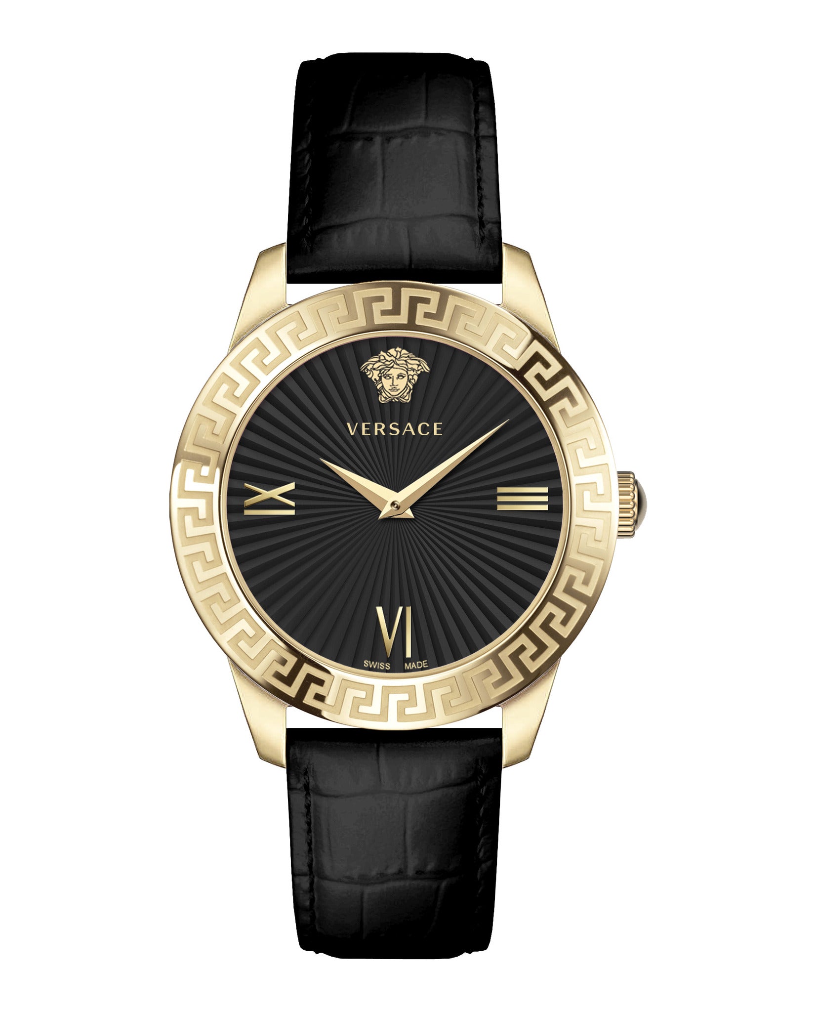 Greca Signature Leather Watch